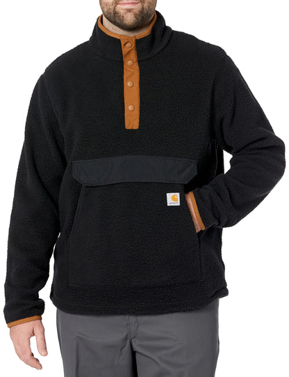 Carhartt Men’s Relaxed-Fit Fleece Pullover — Black, Small