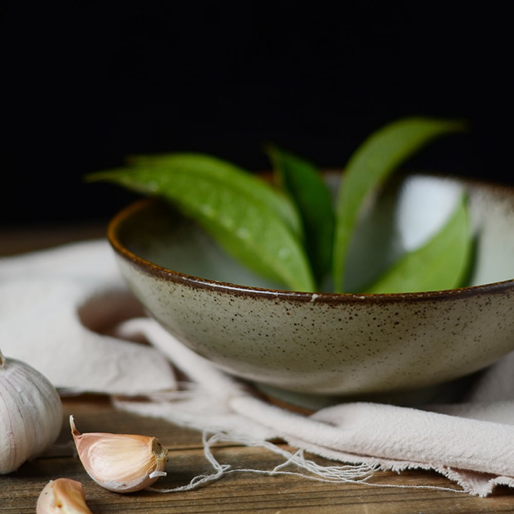 Handmade Japanese Rough Clay Bowl | Rustic Stoneware Dish for Rice, Noodles & Everyday Dining