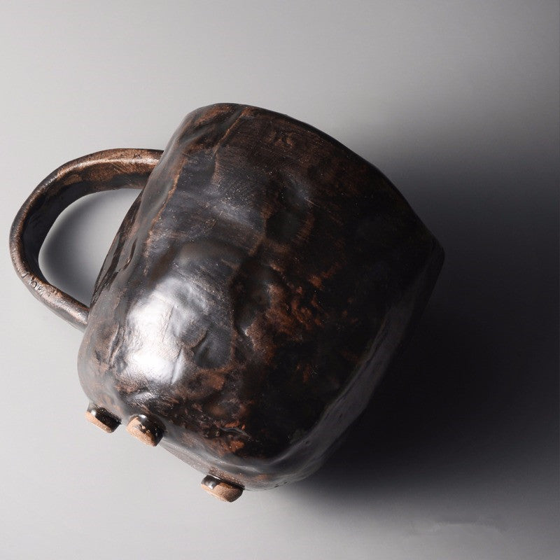 Japanese Retro Stoneware Ceramic Cup | Minimalist Coffee & Water Mug