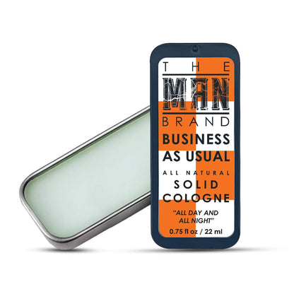 The Man Brand Business As Usual Solid Cologne — Travel-Size Natural Cologne for Men (3/4 oz)