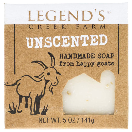 Legend’s Creek Farm Unscented Goat Milk Soap — Natural, Gentle, Moisturizing, 5 oz
