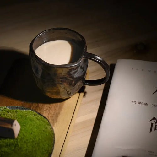 Japanese Retro Stoneware Ceramic Cup | Minimalist Coffee & Water Mug