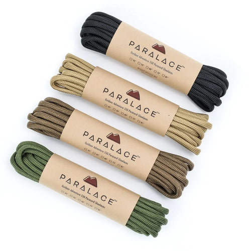 ParaLace 550 Paracord Shoelaces — Durable Outdoor Laces for Hiking Boots & Running Shoes