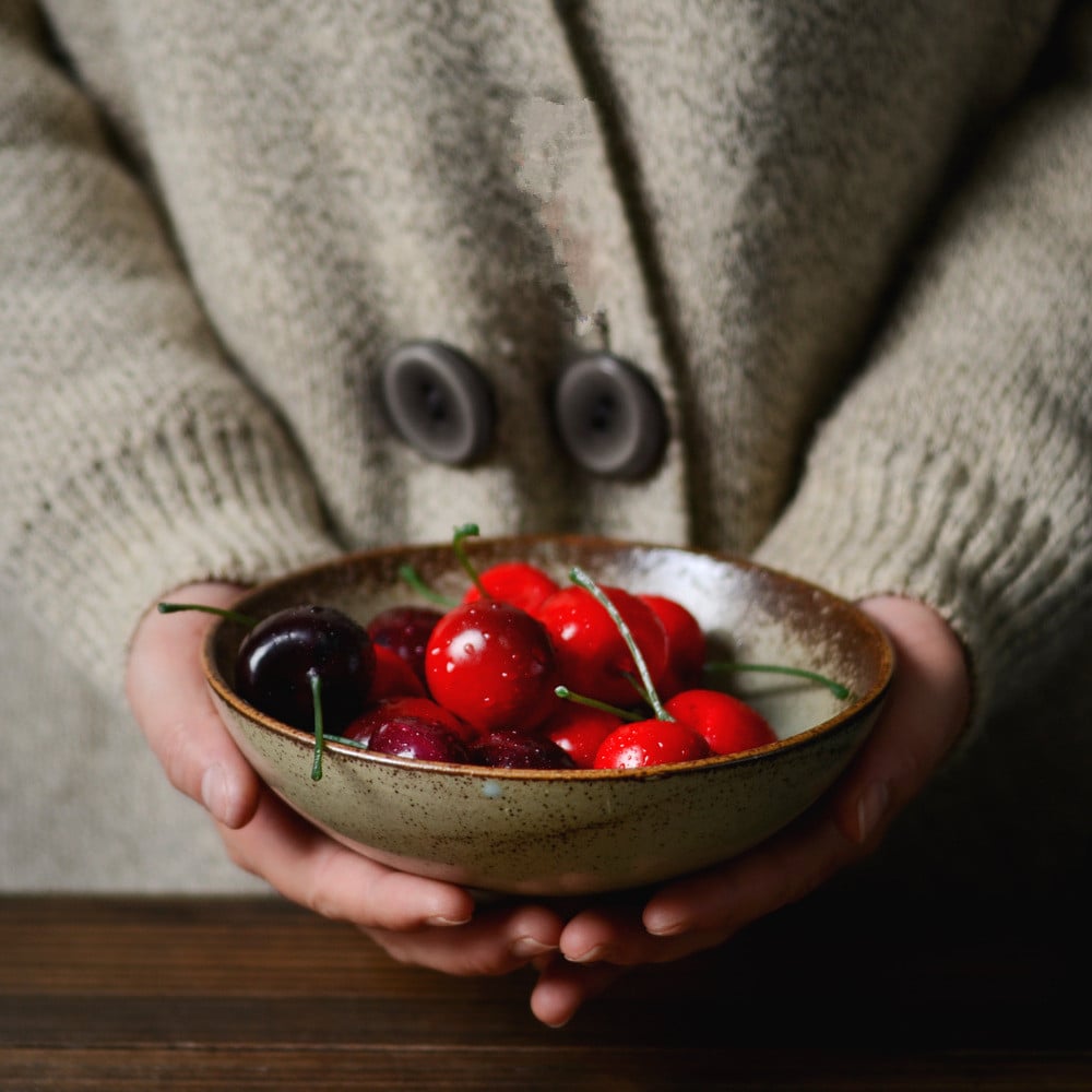 Handmade Japanese Rough Clay Bowl | Rustic Stoneware Dish for Rice, Noodles & Everyday Dining