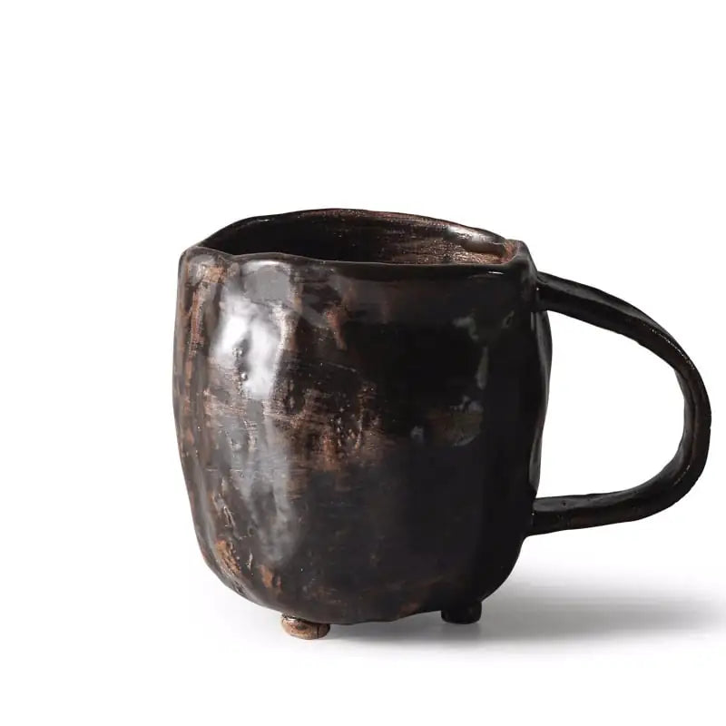 Japanese Retro Stoneware Ceramic Cup | Minimalist Coffee & Water Mug